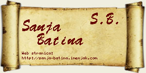 Sanja Batina vizit kartica